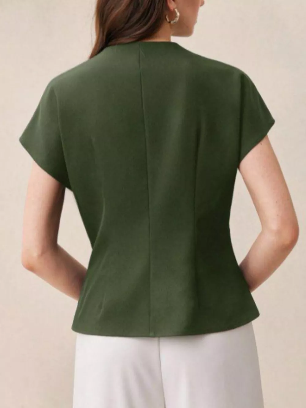 Wrap-Front One Button Shirt, image 5