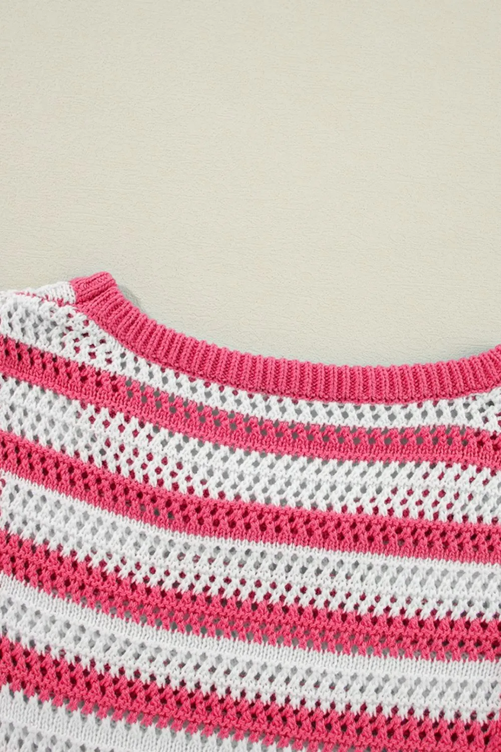 Stripe Hollowed Knit Sleeveless Sweater Dress, image 28