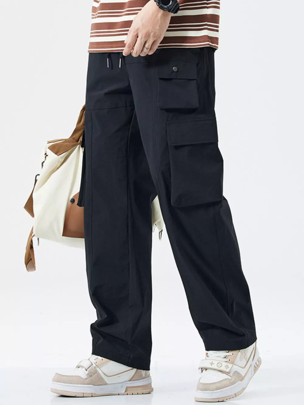 Men's Full Size Relaxed Fit Cargo Pants Plus Size, image 3