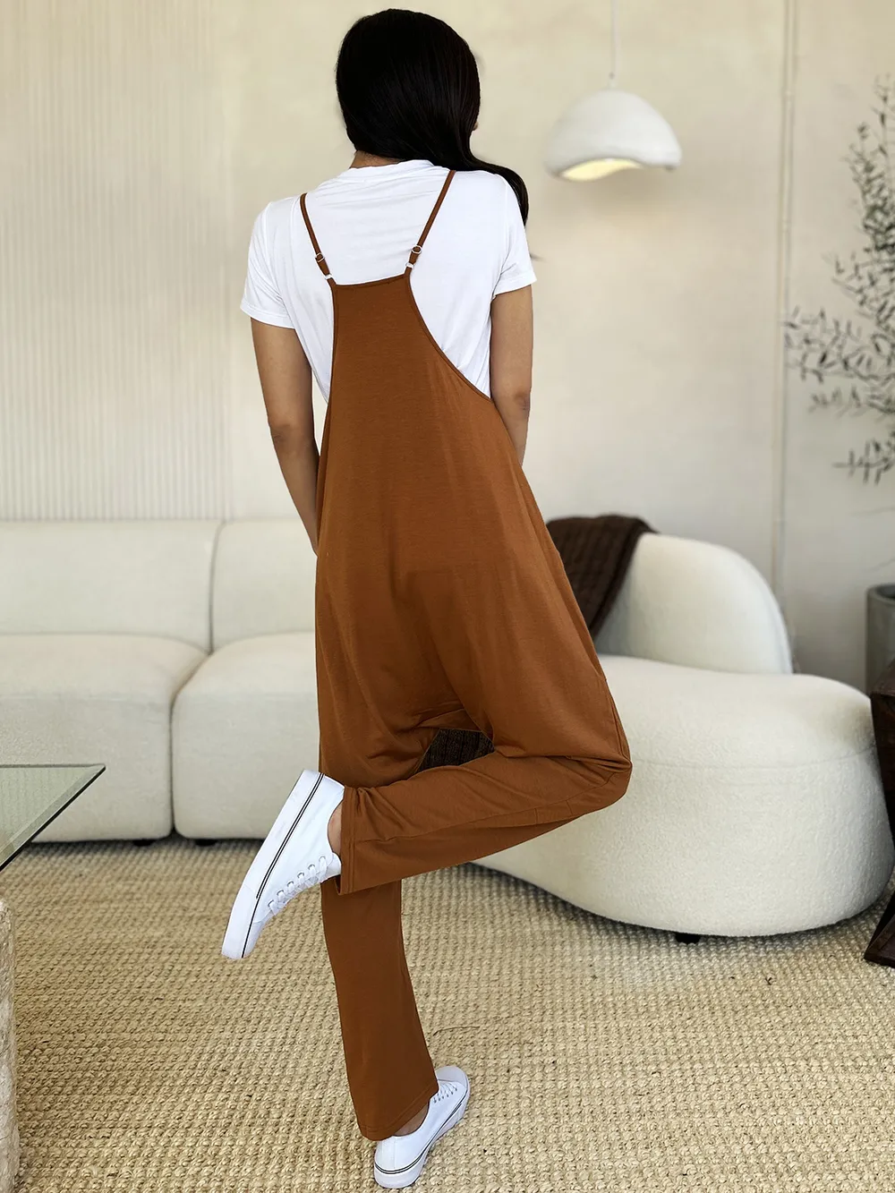 Full Size Sleeveless V-Neck Pocketed Jumpsuit, image 17