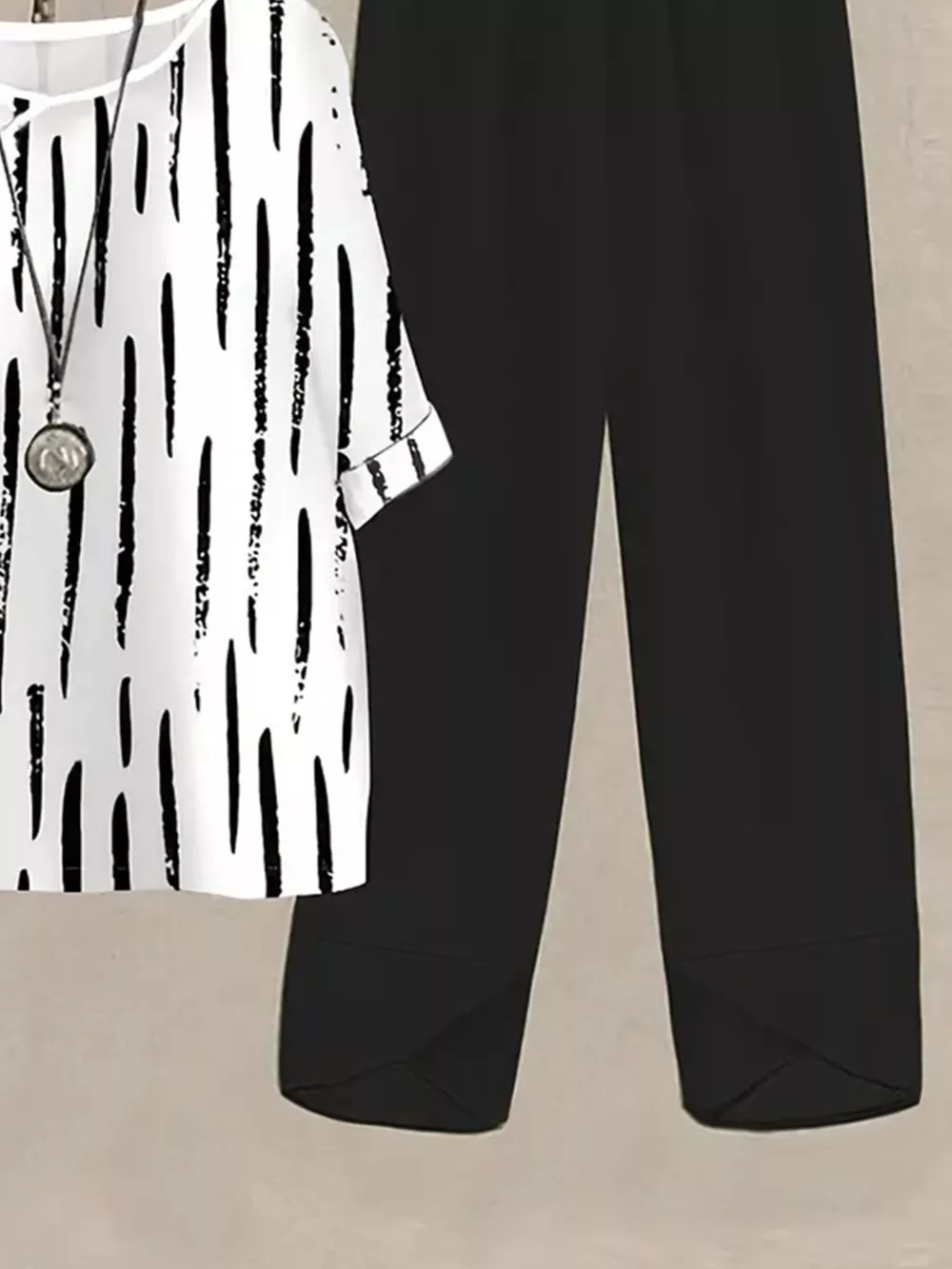 Printed Half Sleeve Top and Pants Set, image 21