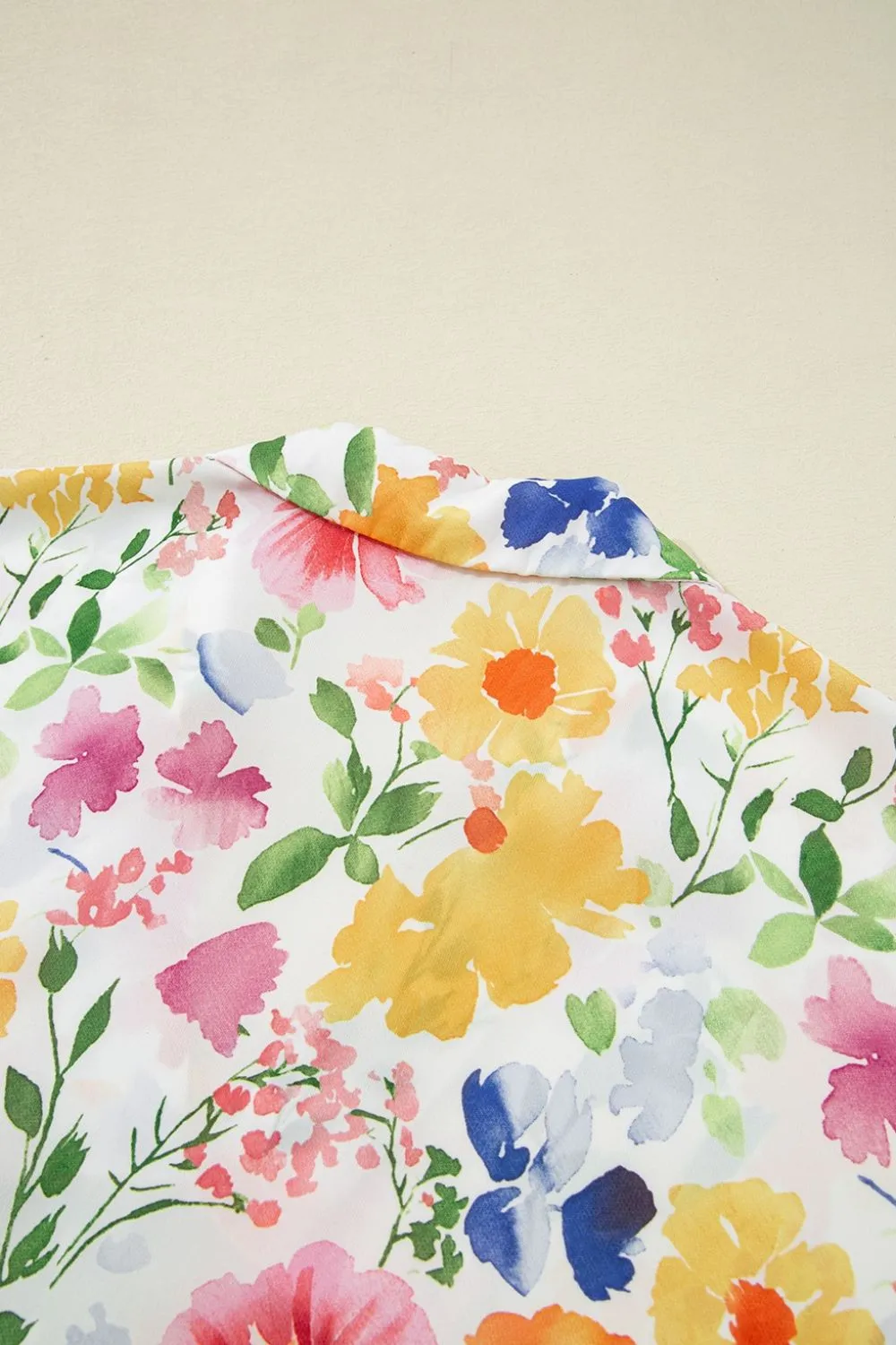 Floral Boxy Fit Ruffled Short Sleeve Blouse, image 16