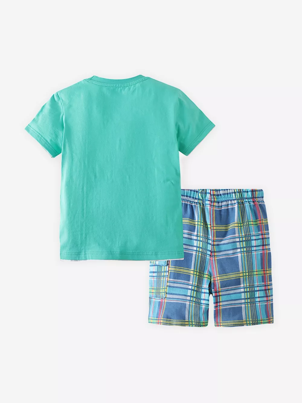 Children's Graphic Tee & Plaid Shorts Set, image 9