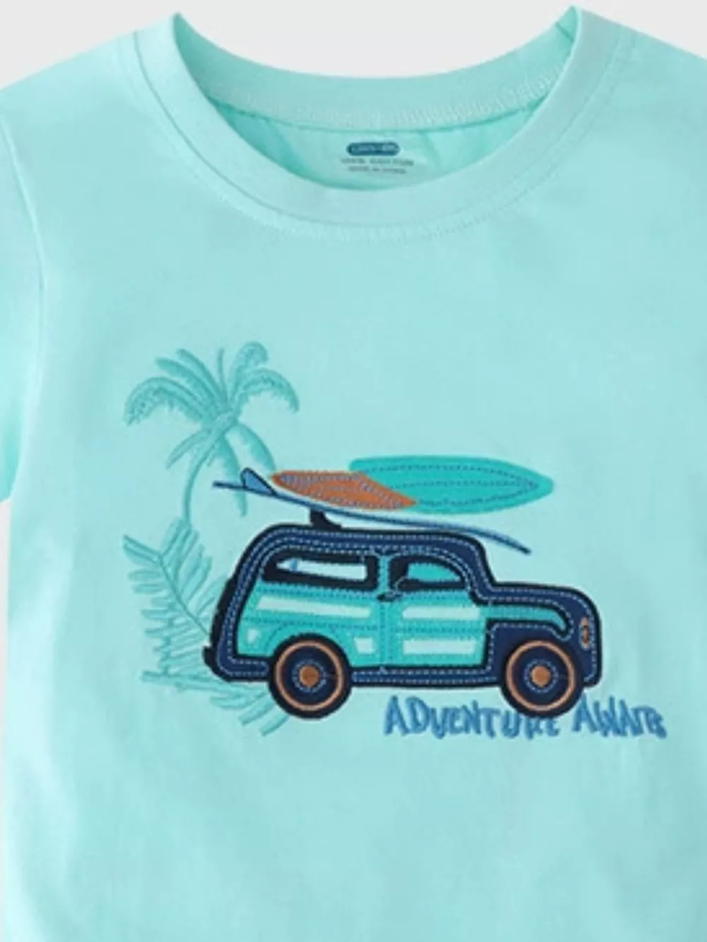 Children's Graphic T-Shirt & Plaid Shorts Set, image 3