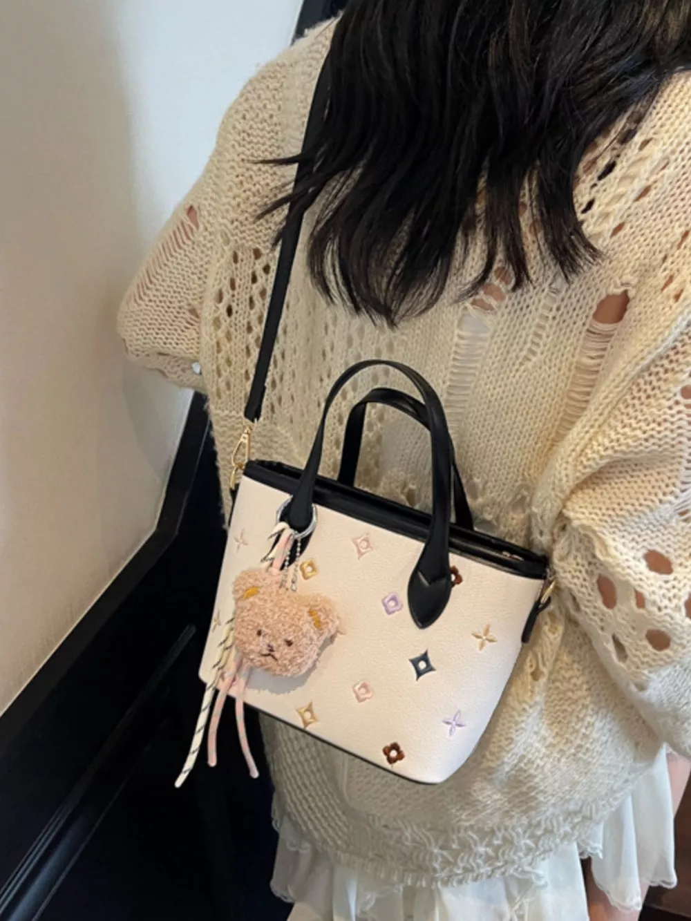 Embroidered Pattern Crossbody Bag, image 5