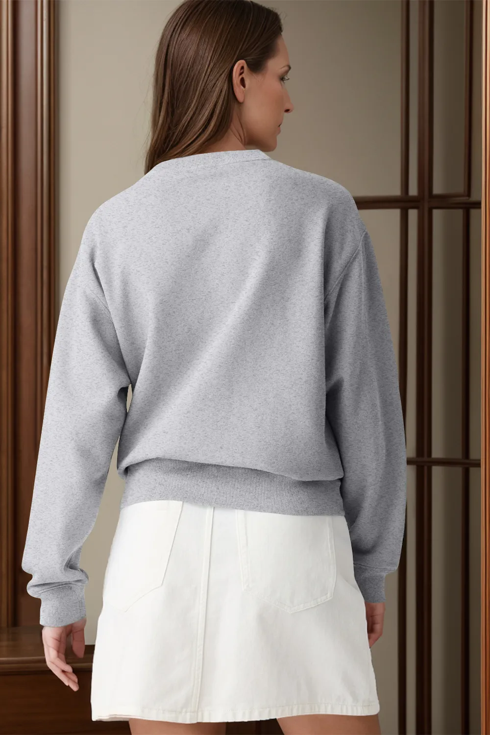 Round Neck Long Sleeve Sweatshirt, image 18