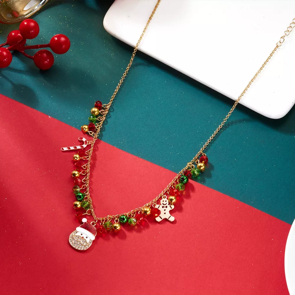 18K Gold-Plated Christmas Charm Necklace, image 3