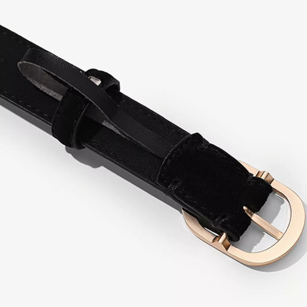 Leather Belt with Golden Buckle, image 4
