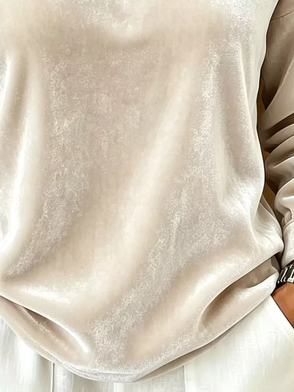 Full Size Velvet Asymmetrical Neck Sweatshirt with Buckle Detail Plus Size, image 18