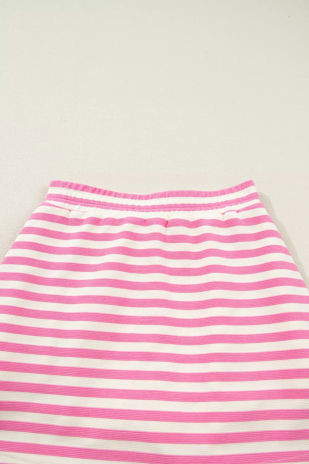 Half Zip Striped Sleeveless Top and Skirt Set, image 9