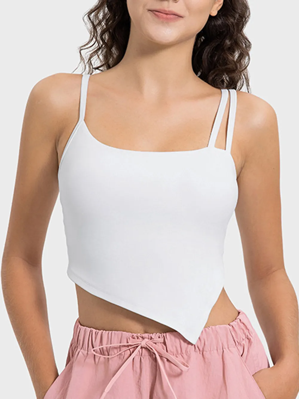 Slit Asymmetrical Neck Active Cami, image 9