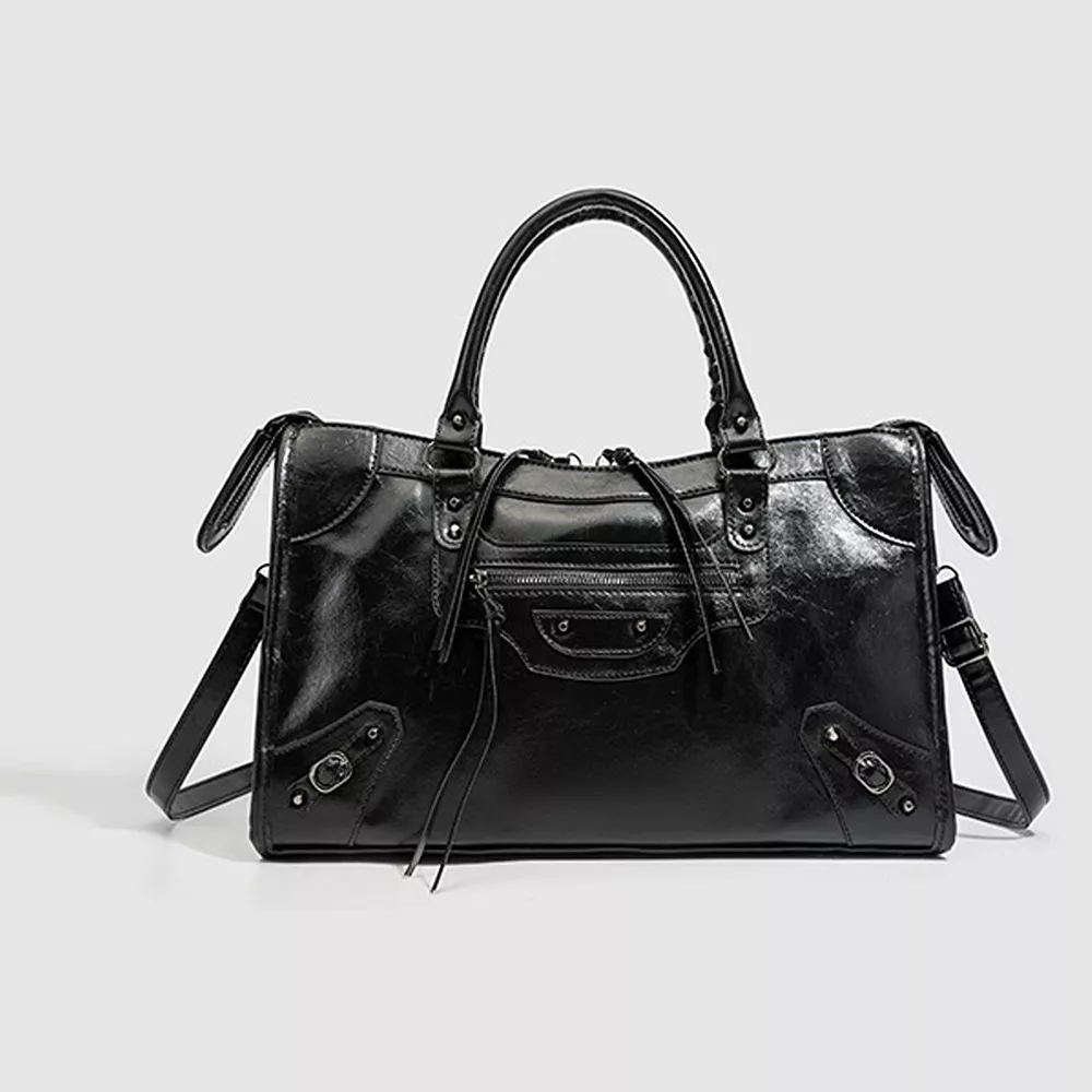 PU Leather Handbag with Top Handle, image 6