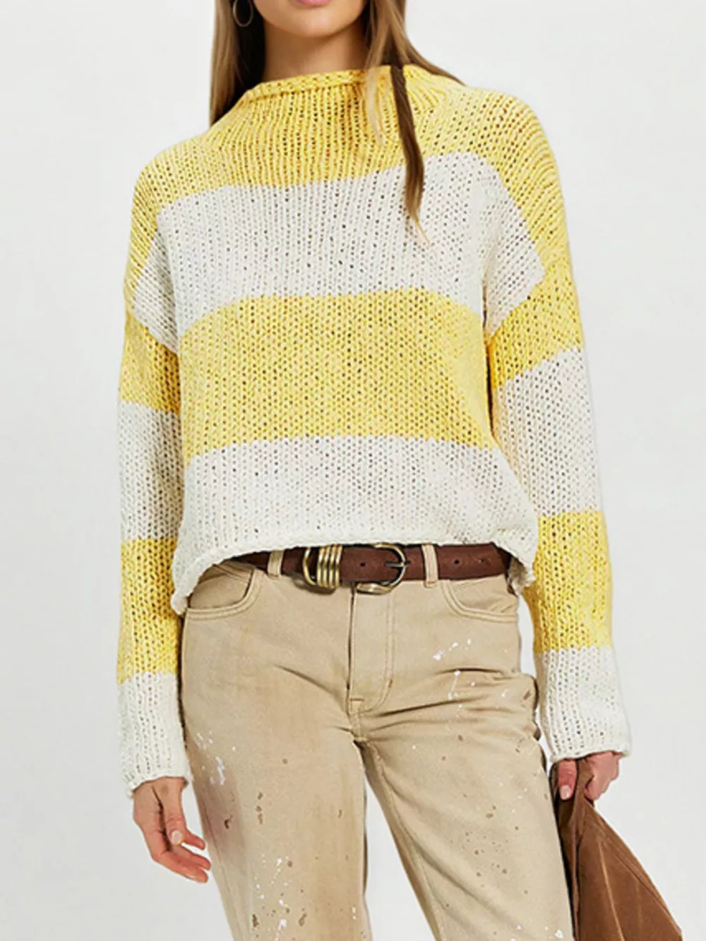 Chunky Knit Striped Sweater, image 9