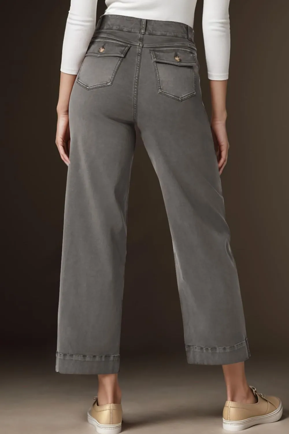 High Waist Jeans with Pockets, image 3