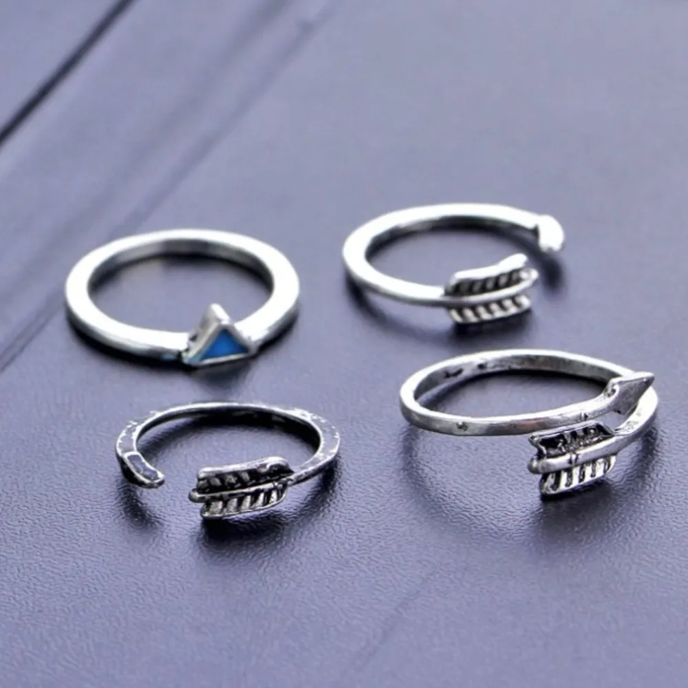 Alloy Turquoise 9-Piece Ring Set, image 2