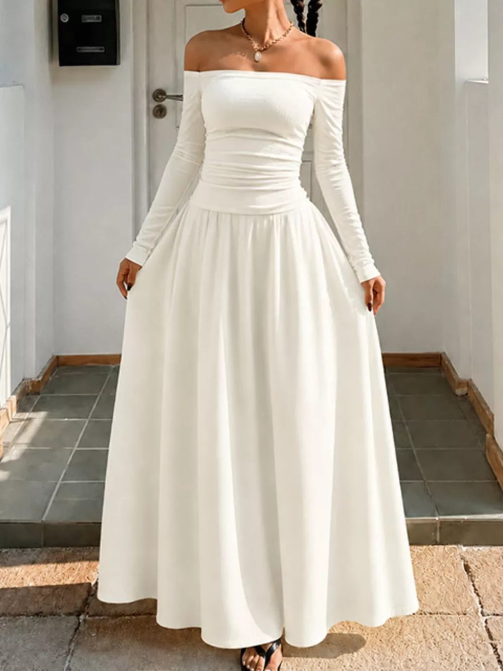 Off-the-Shoulder Maxi Dress, image 8