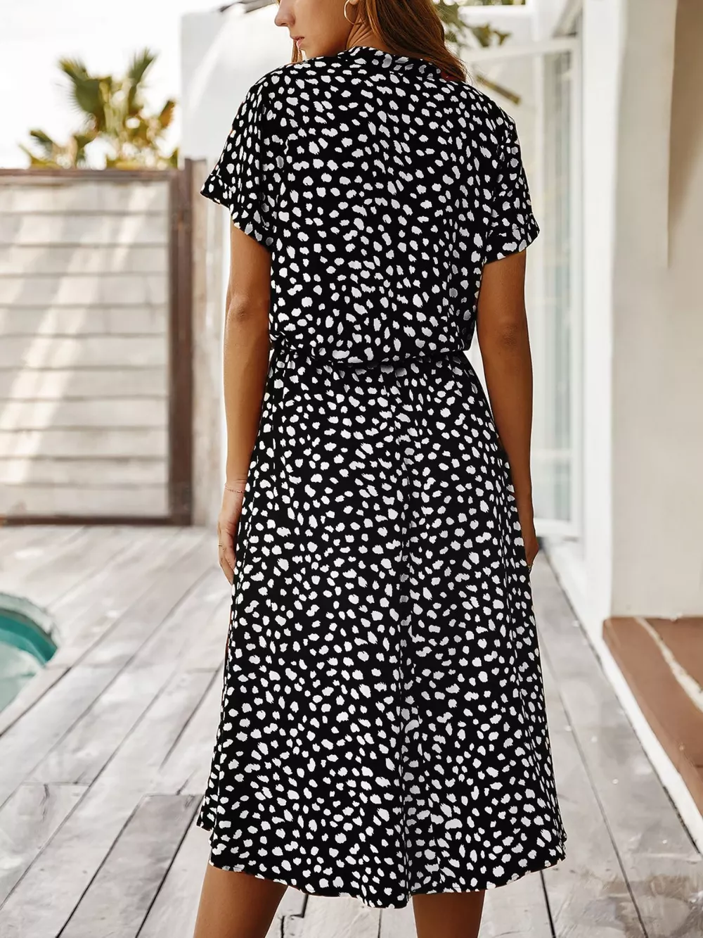 Animal Print Short Sleeve Dress, image 5
