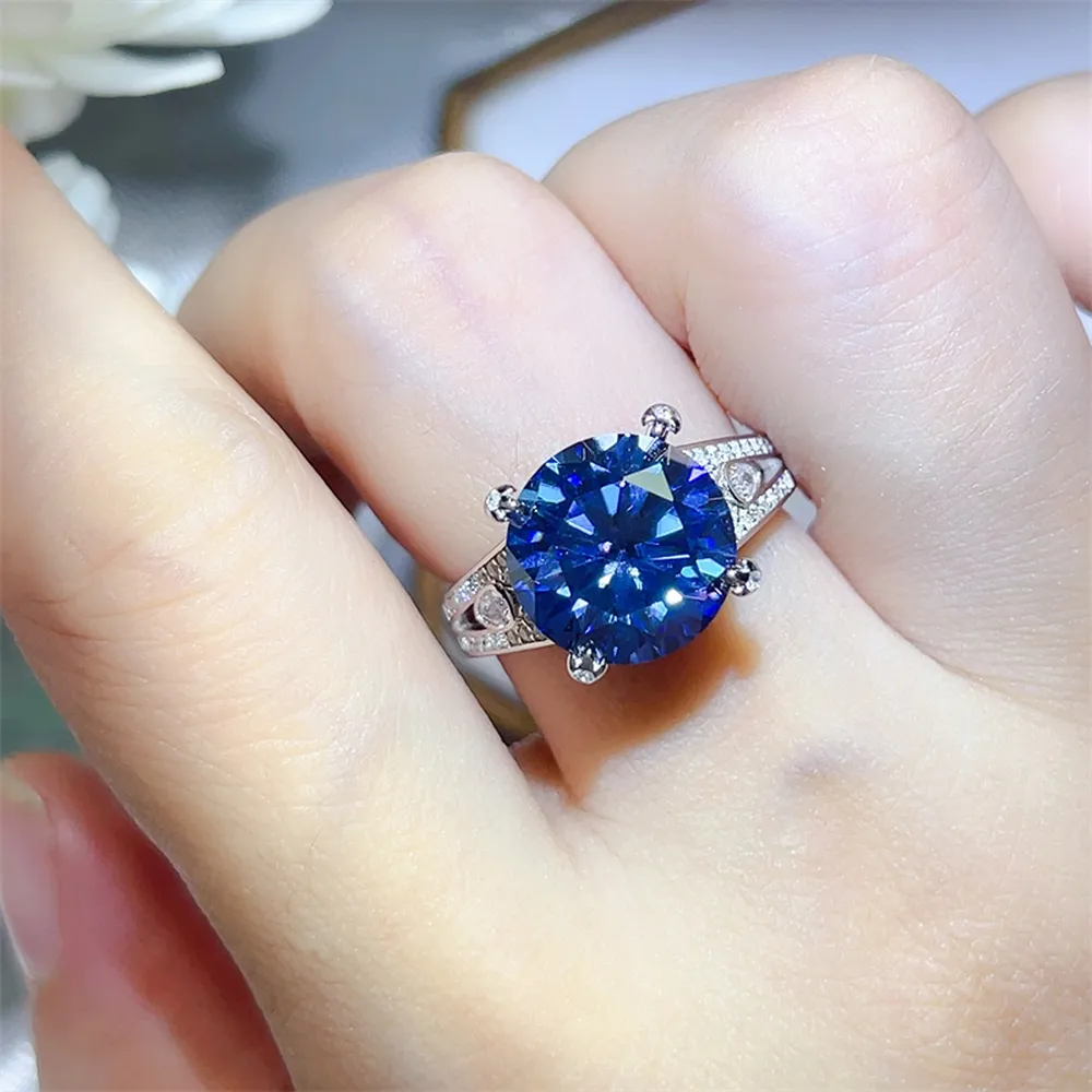 5 Carat Moissanite 925 Sterling Silver Ring, image 3