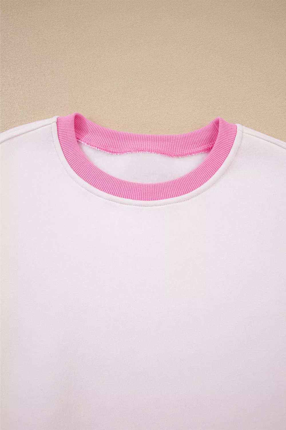 Color Block Sweatshirt and Elastic Waist Shorts Set, image 14