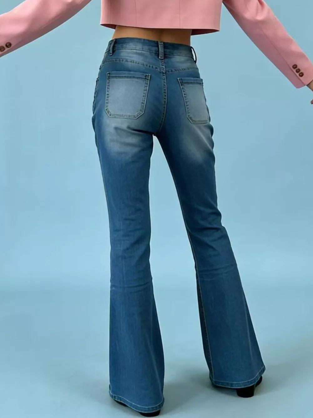 Full Size High-Waisted Button-Fly Flare Jeans Plus Size, image 12