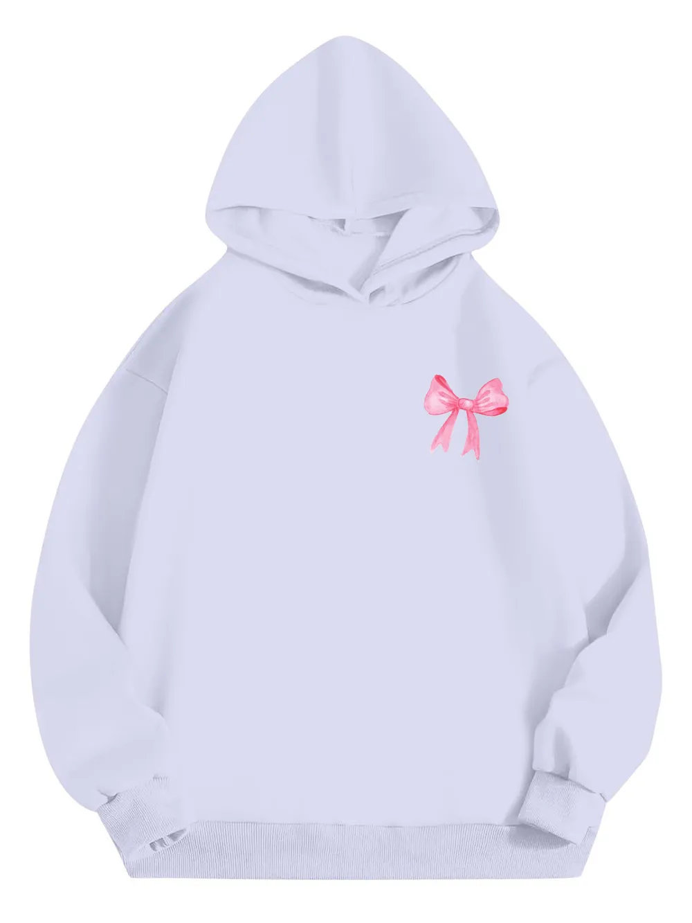 Bow Print Long Sleeve Hoodie, image 6