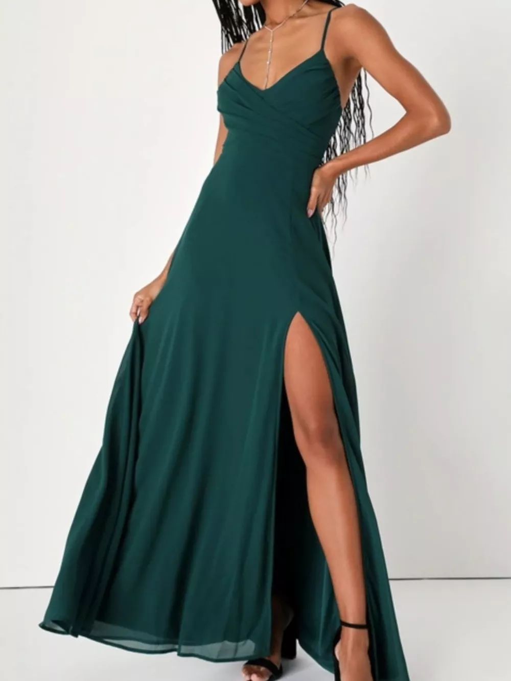 Crisscross Back Slit Maxi Dress, image 8