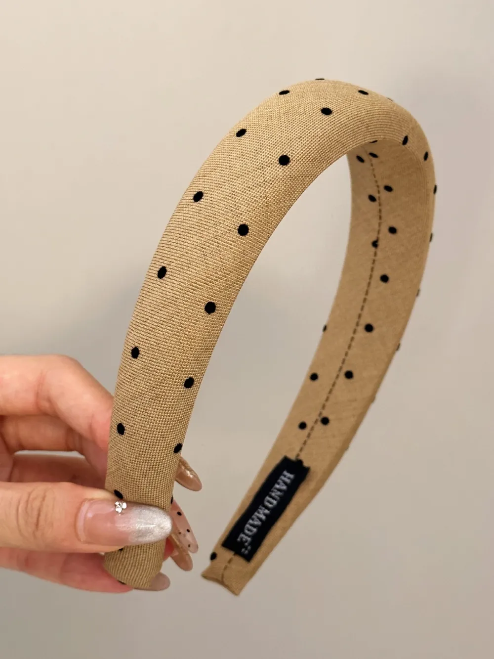 Polka Dot Polyester Wide Headband, image 2