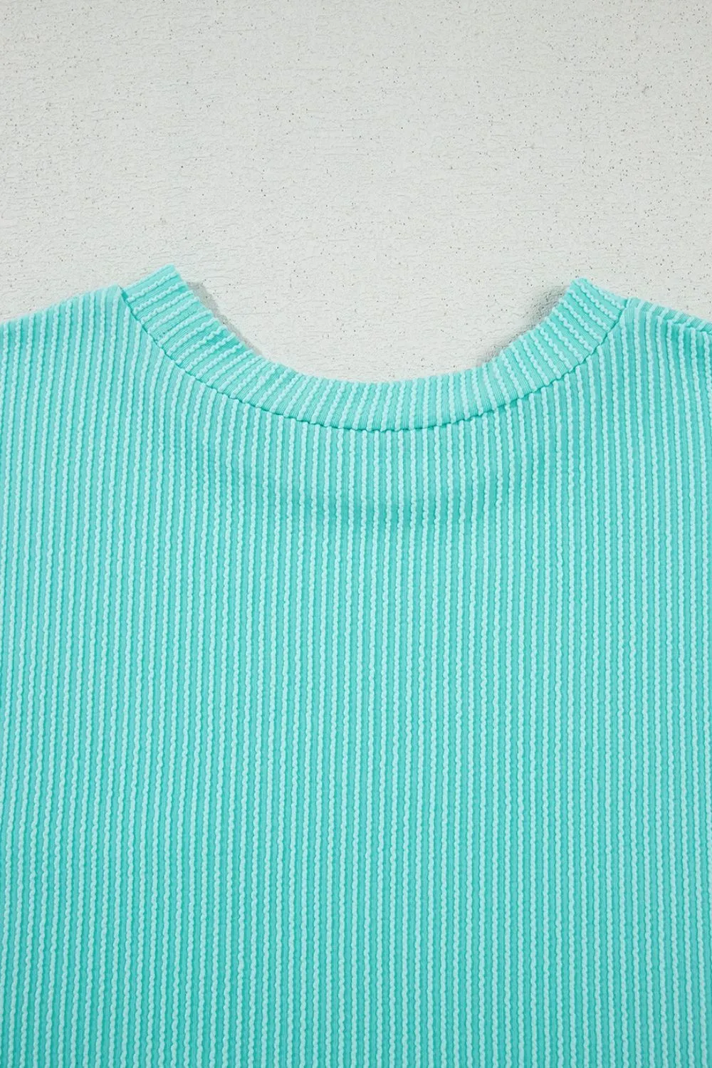 Corded Knit Color Block Pocketed Crew Neck T Shirt, image 17