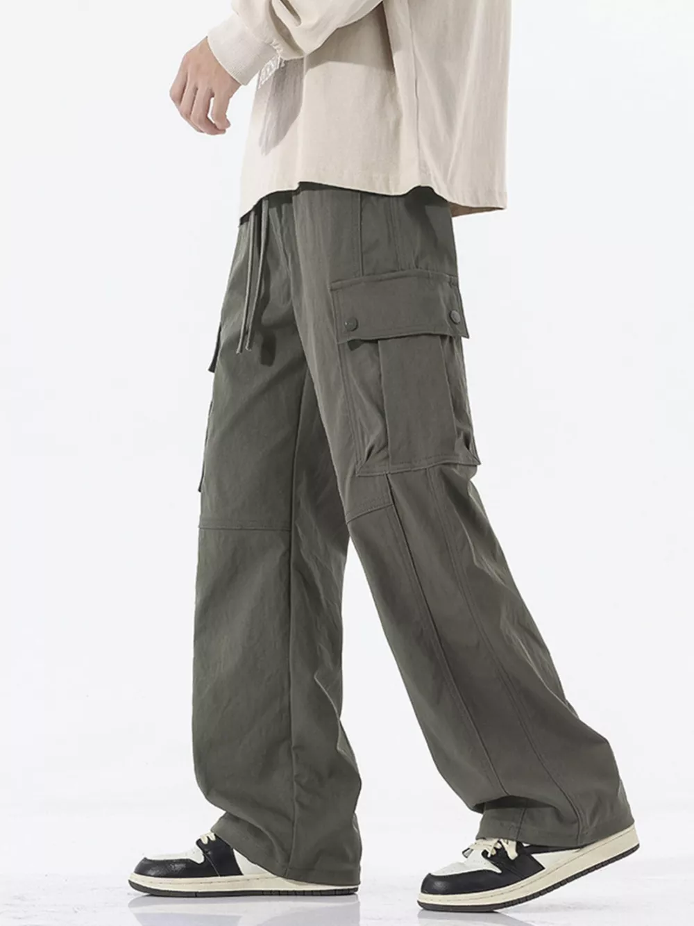 Men's Full Size Loose Fit Cargo Pants Plus Size