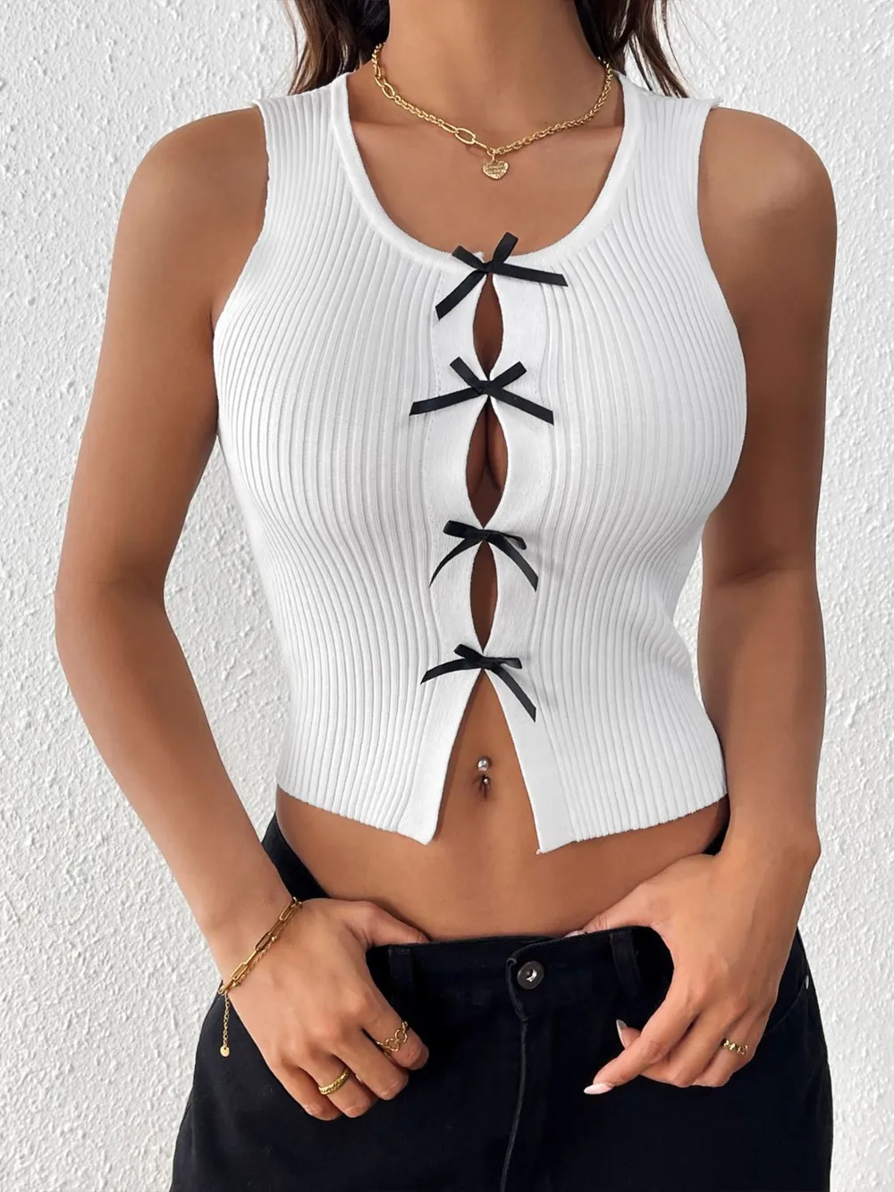 Bow Front Round Neck Tank, image 7