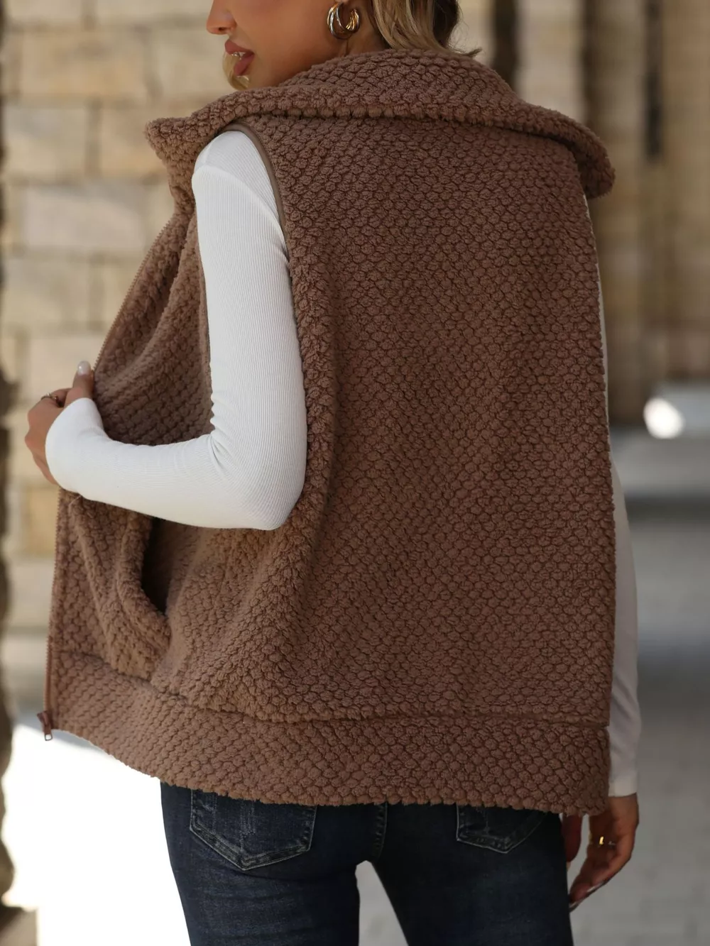 Zip-Up Vest Coat, image 3
