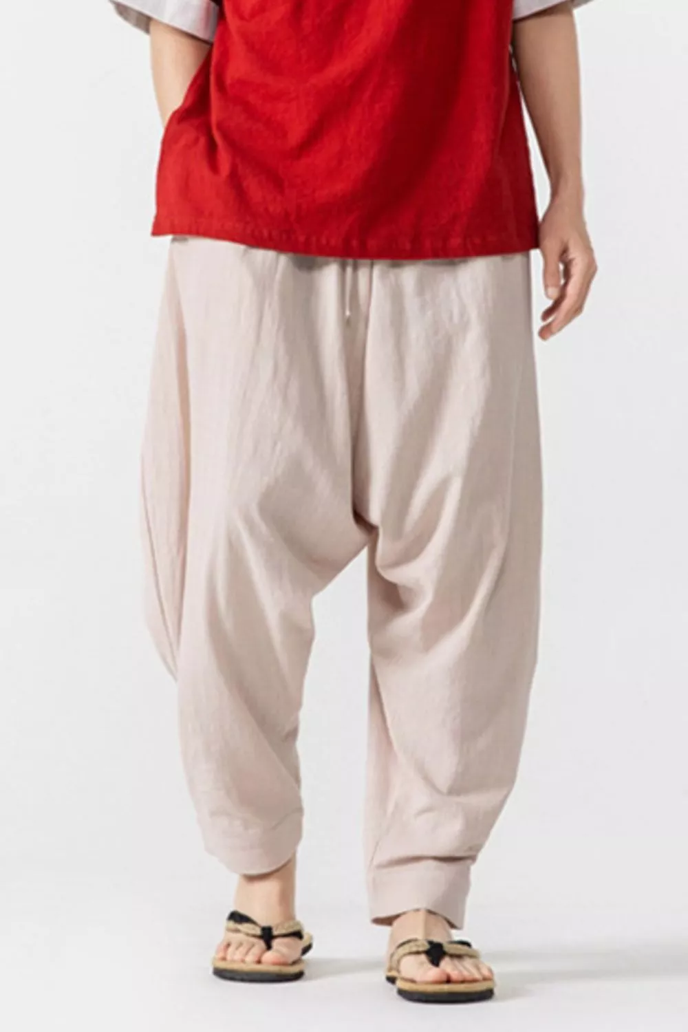 Men's Plus Size Loose Fit Harem Pants, image 3
