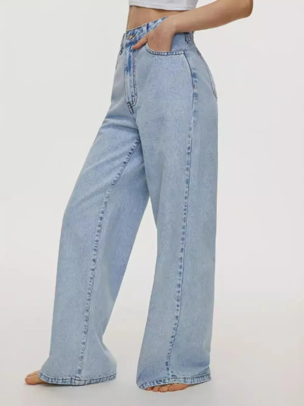 High-Waisted Wide Leg Jeans, image 4