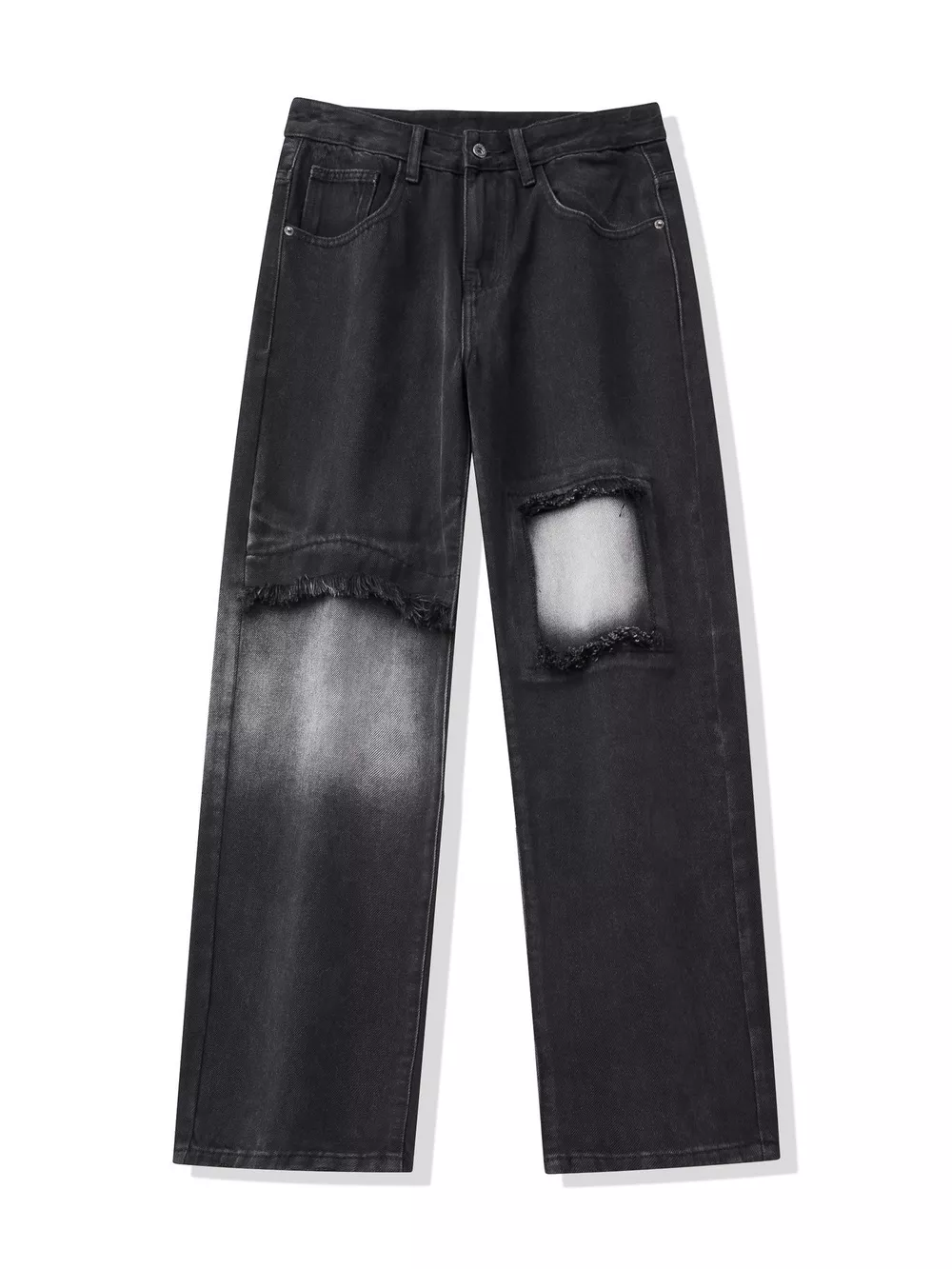 Men's Distressed Loose Fit Jeans, image 7