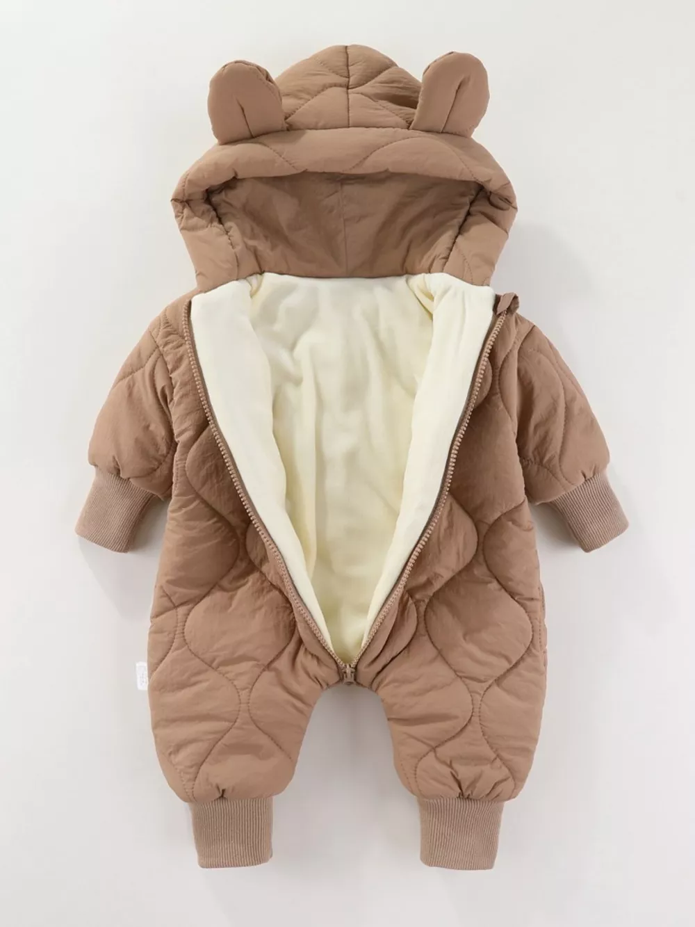 Children's Zip Front Hooded Padded One-Piece, image 4