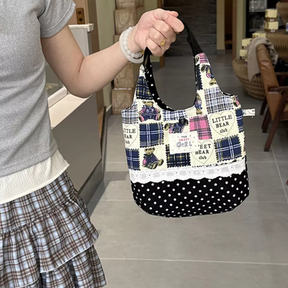 Printed Canvas Handbag, image 4