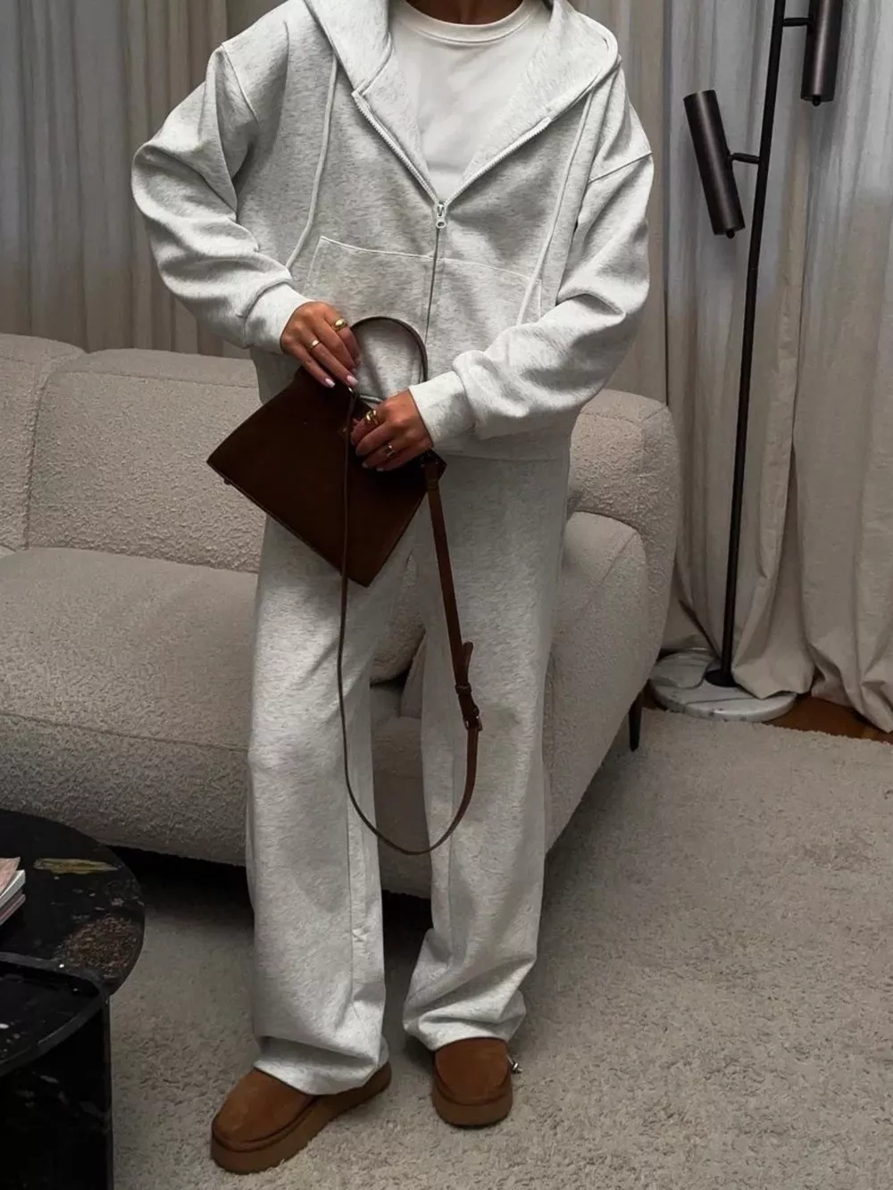 Zip-Up Hoodie and Sweatpants Set, image 3