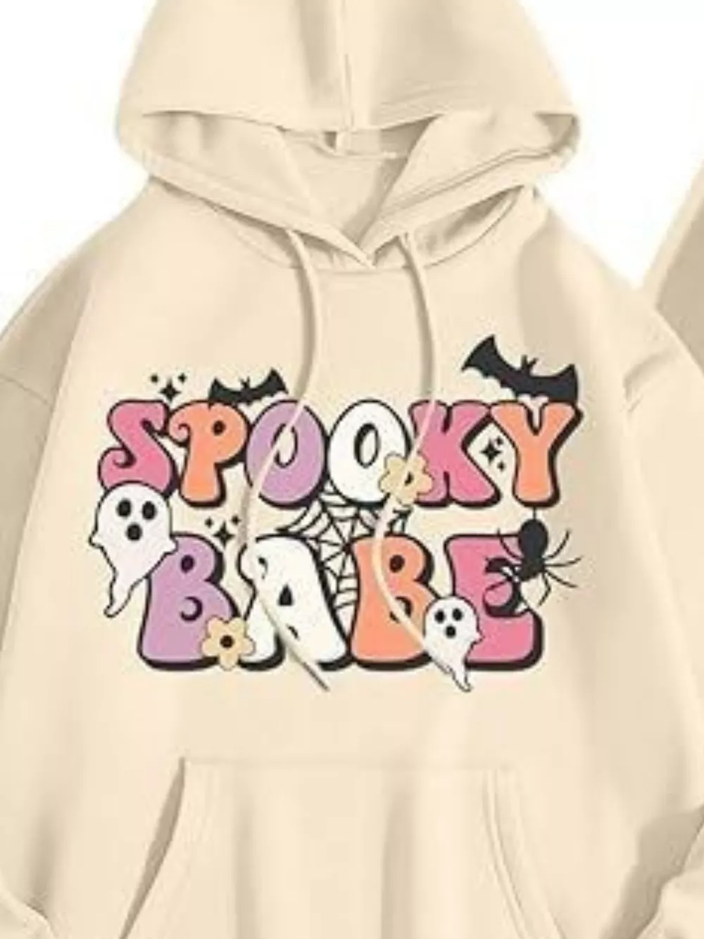 Full Size Halloween Graphic Long Sleeve Hoodie Plus Size, image 3