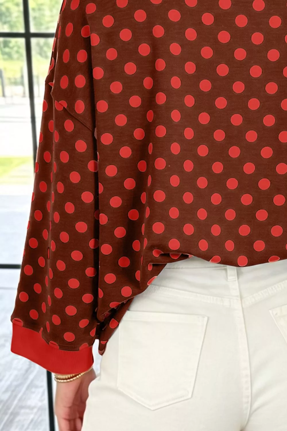 Polka Dot Oversized Sweatshirt, image 8