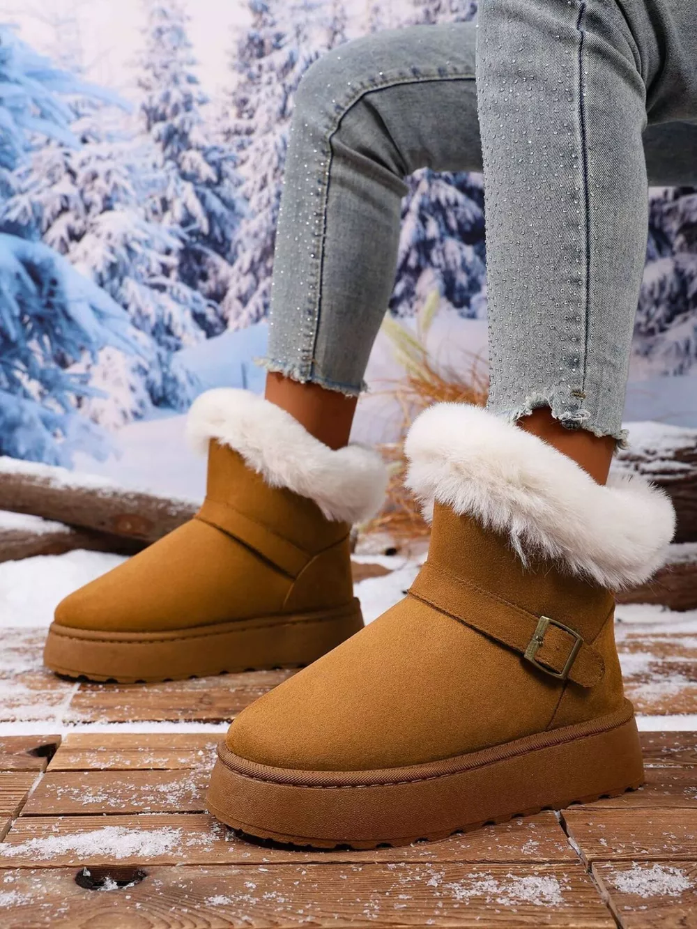 Round Toe Platform Boots, image 9