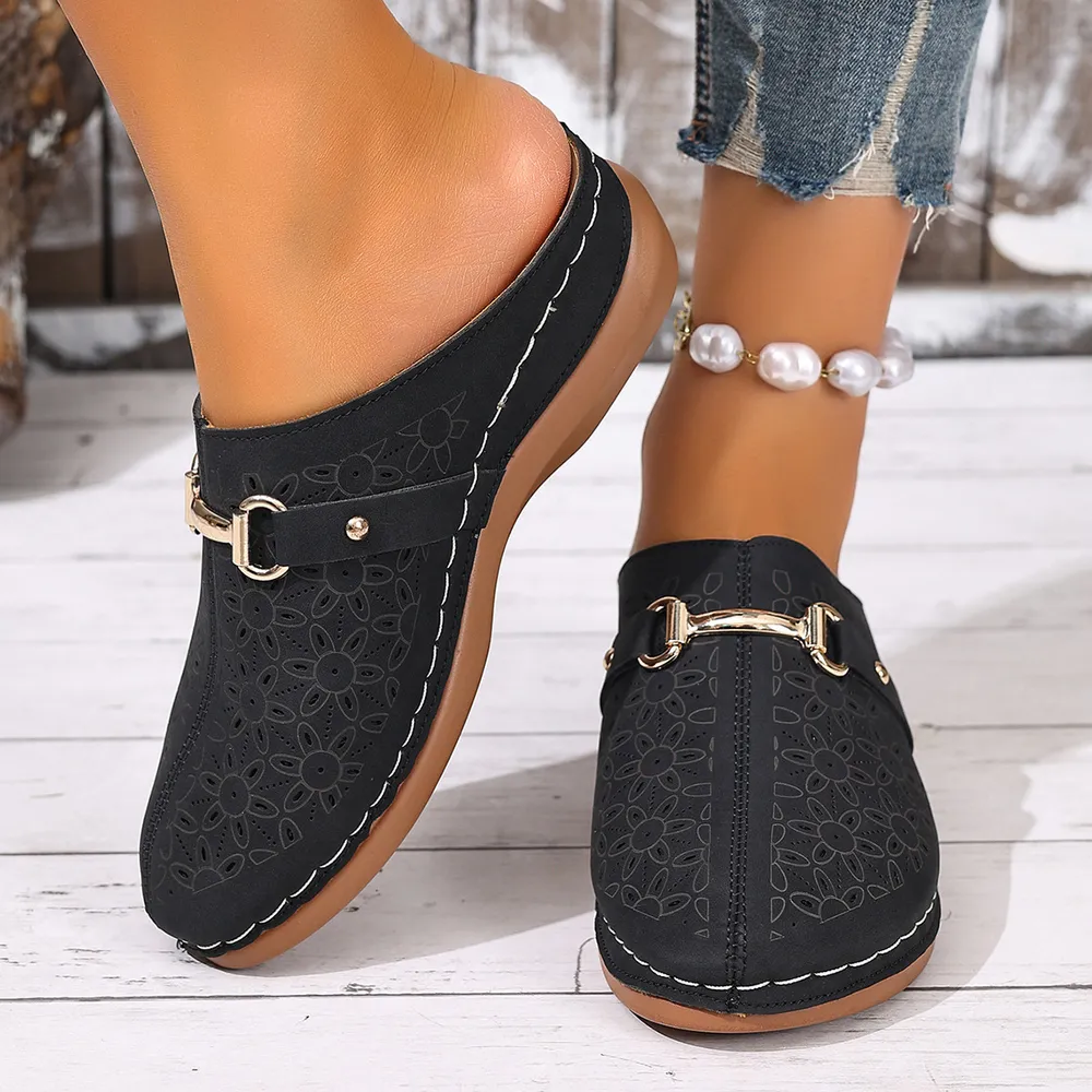 Round Toe Wedge Sandals, image 10
