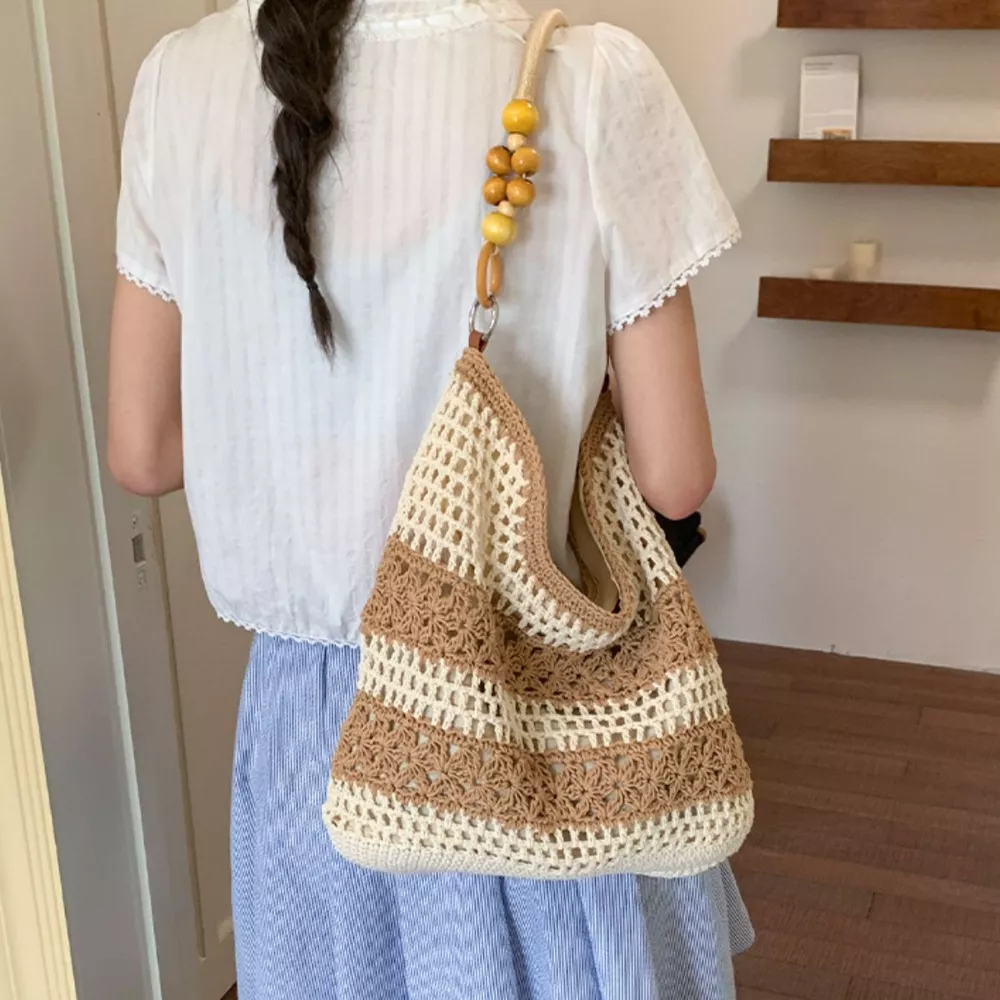 Crochet Knit Shoulder Bag, image 9