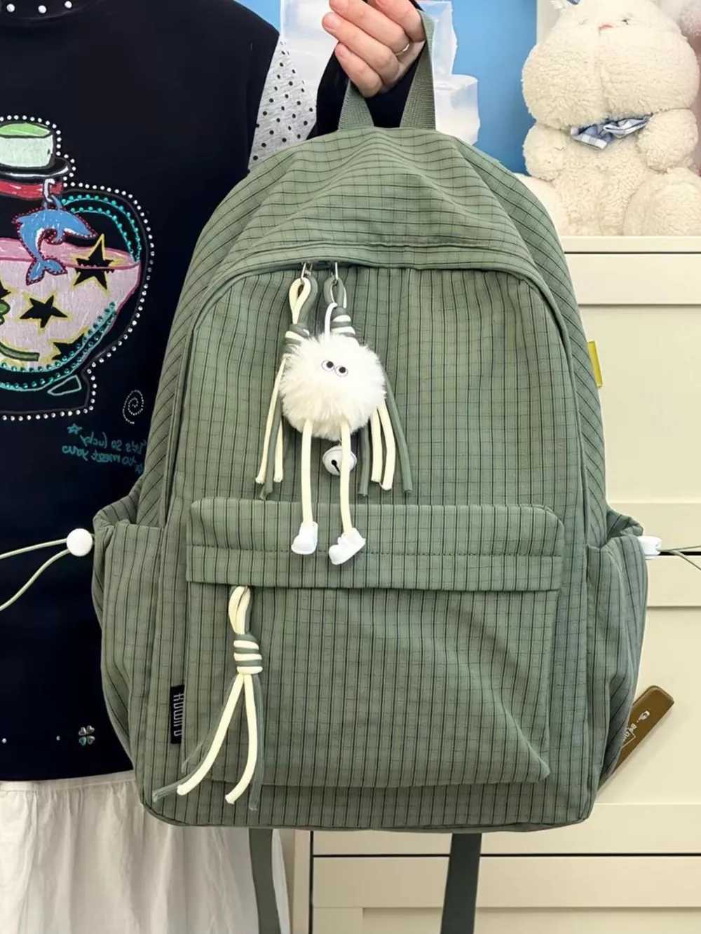 Casual Plaid Backpack Bag, image 3