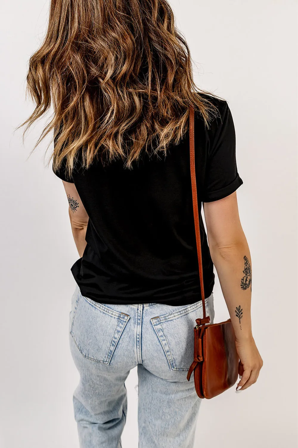 Bow Round Neck Short Sleeve T-Shirt, image 4