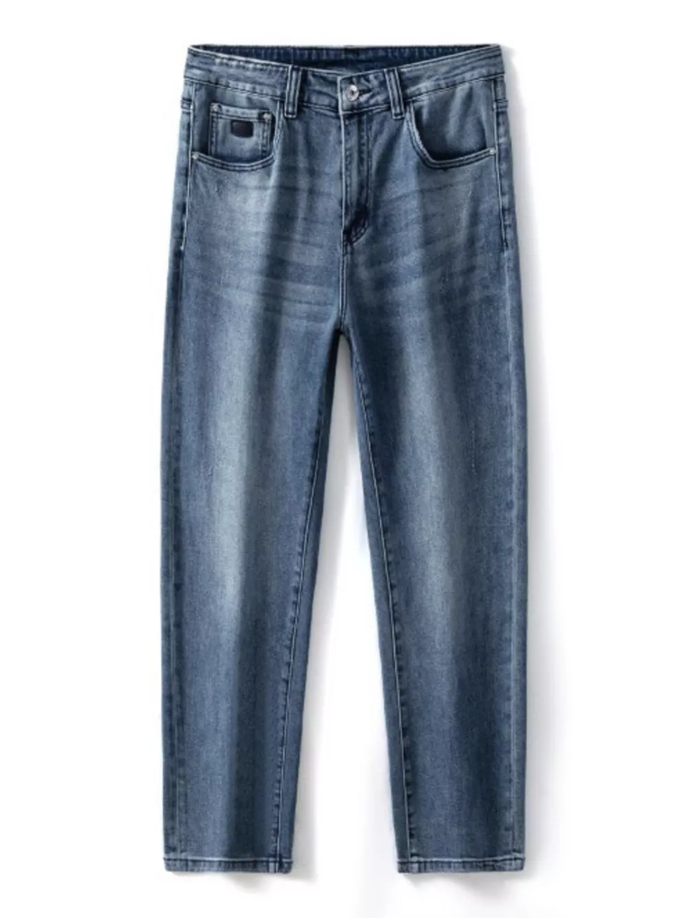 Men's Washed Wide Leg Jeans, image 7