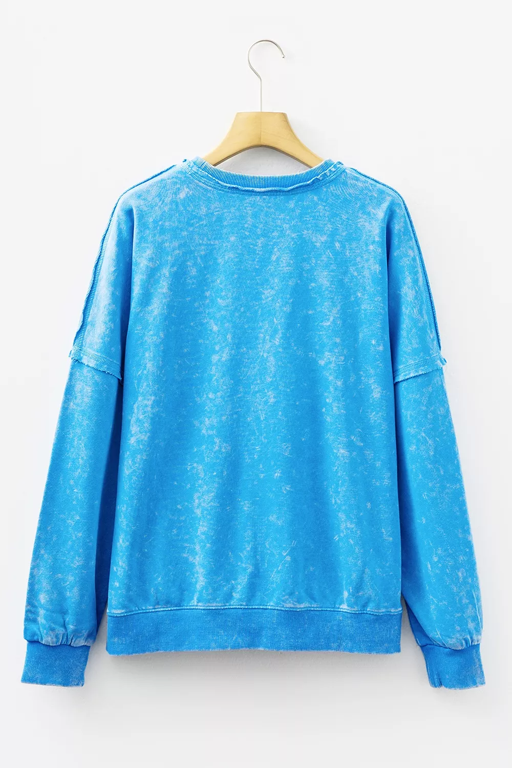 Mineral Wash Oversized Sweatshirt with Chest Pocket, image 6