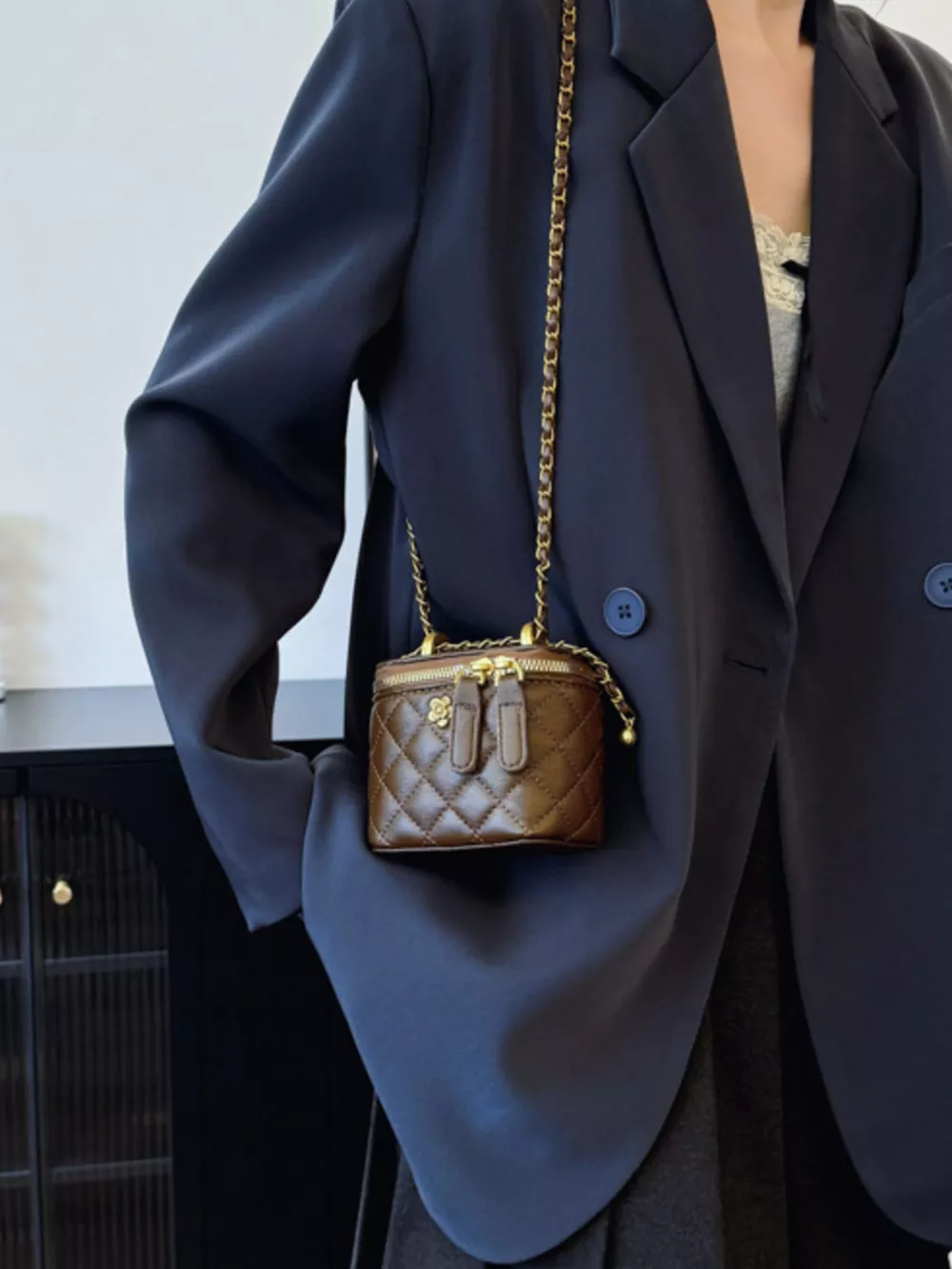 Quilted Chain Strap Crossbody Bag, image 5