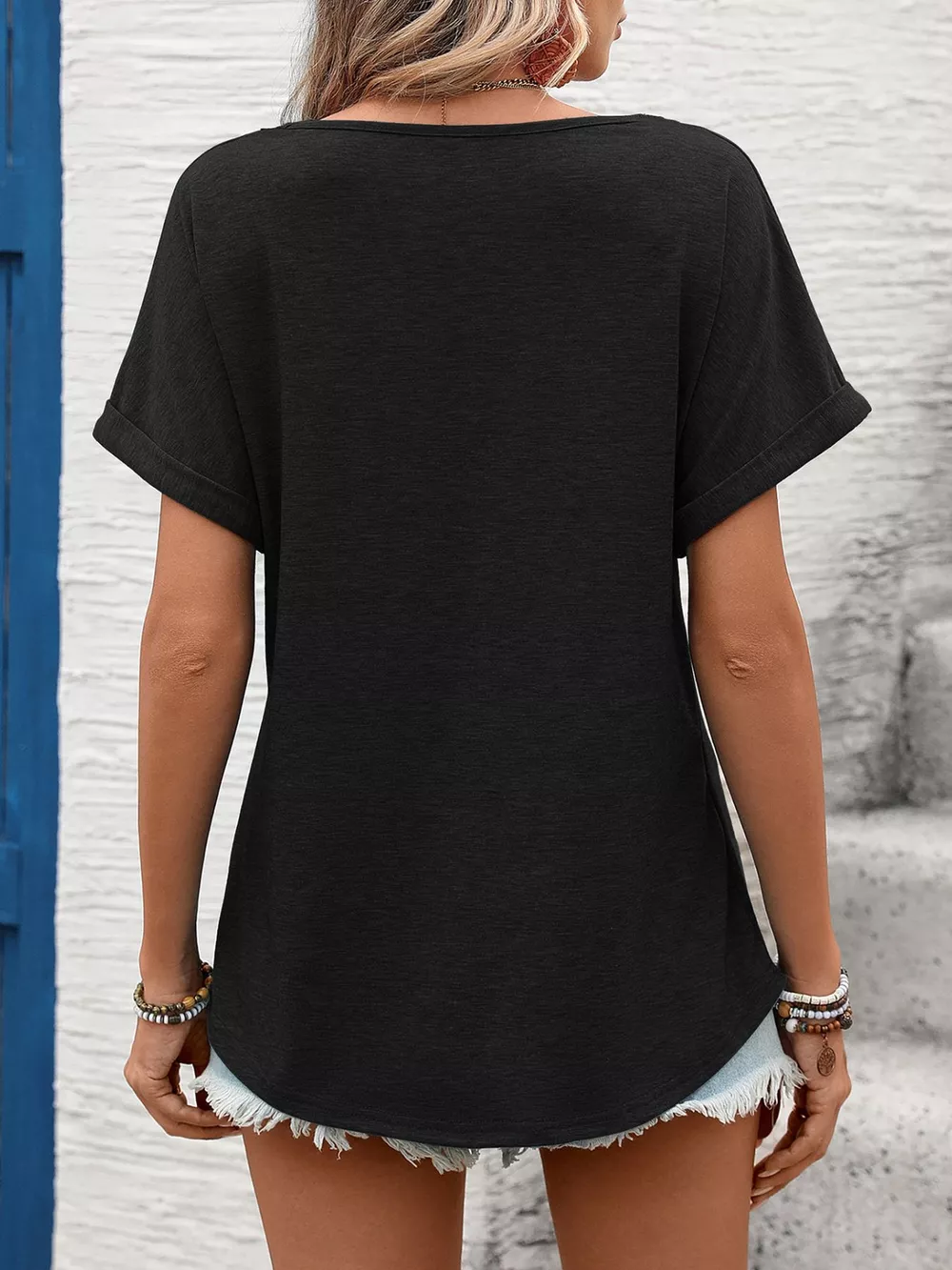 Lace Trim Short Sleeve T-Shirt, image 11