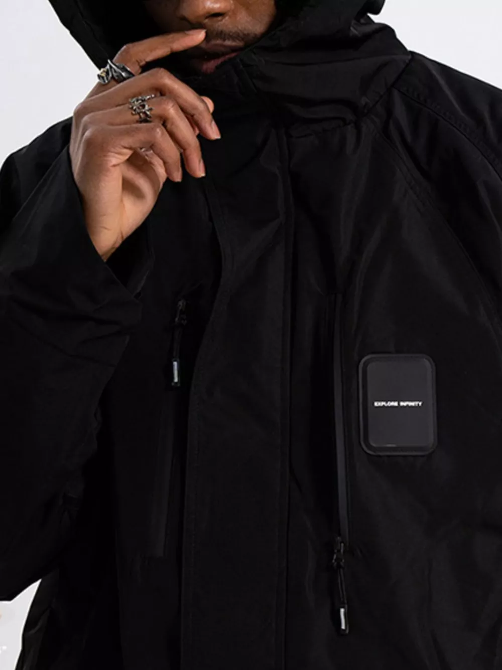Men's Long Sleeve Hooded Windbreaker Jacket, image 3