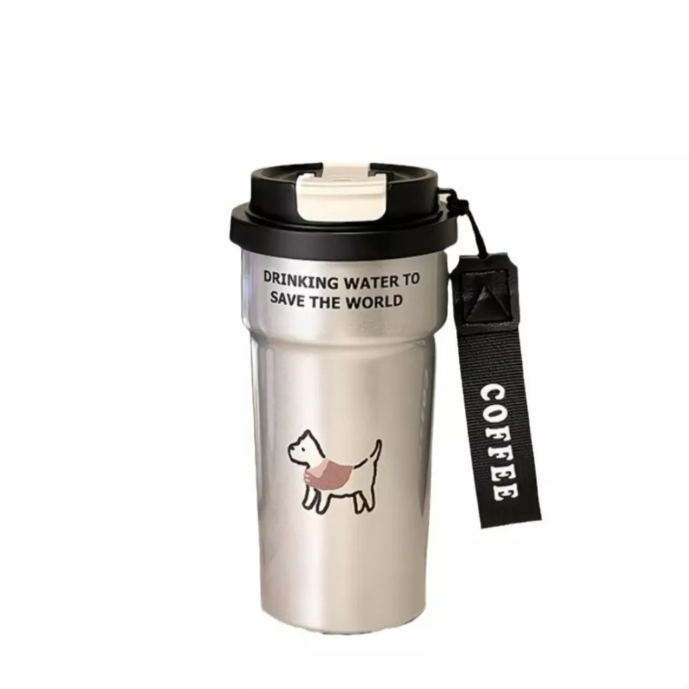 Cute Cat Stainless Steel Tumbler with Straw, image 9